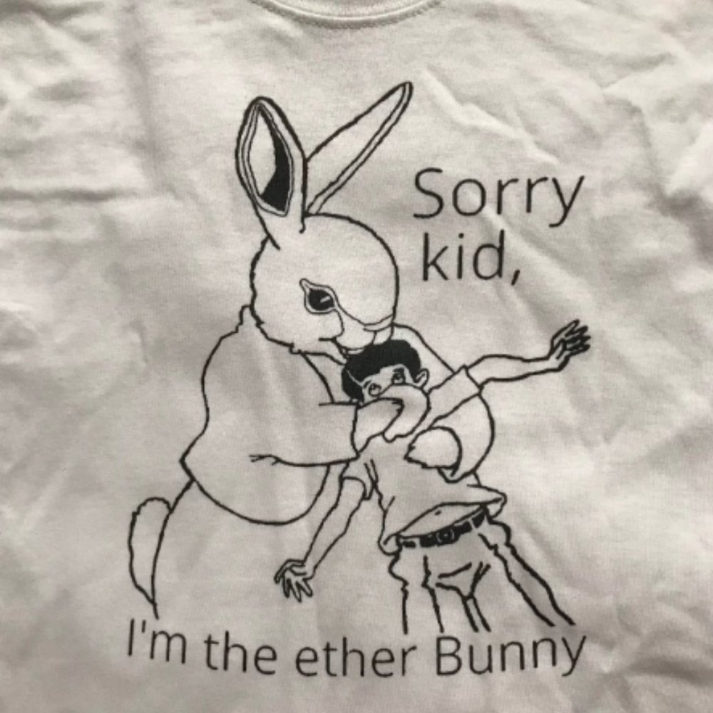 Ether Bunny White Unisex T-Shirt